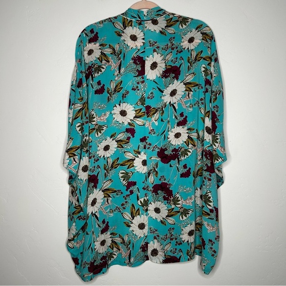 Victorias Secret Floral Kimono Open Front Cardigan Size XS/SM Bohemian Coverup - Picture 2 of 10